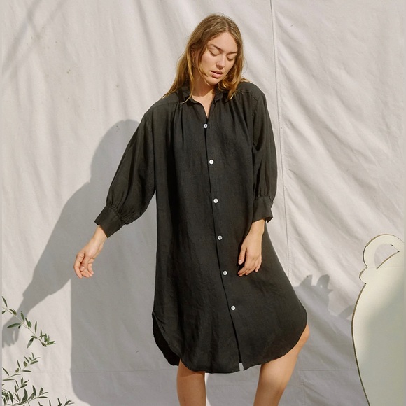 Sugar Candy Mountain Linen Shirt Dress - Picture 3 of 4